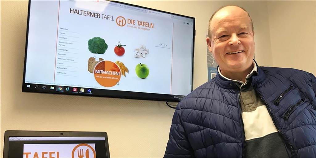 Sicher durch Corona-Lockdown: Tafel in Haltern bekommt Luftreinigungsgerät Andreas Heitfeld, Vorsitzender der Tafel in Haltern, bedankt sich für die großzügigen Spenden in diesem Jahr.