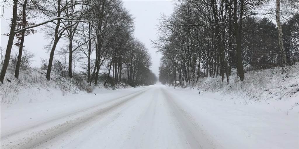 Das Schneetreiben hat Haltern auch zu Beginn der Woche fest im Griff Die Straßen blieben in Haltern auch am Montag vielerorts leer. Nur wenige Fahrzeuge waren unterwegs.