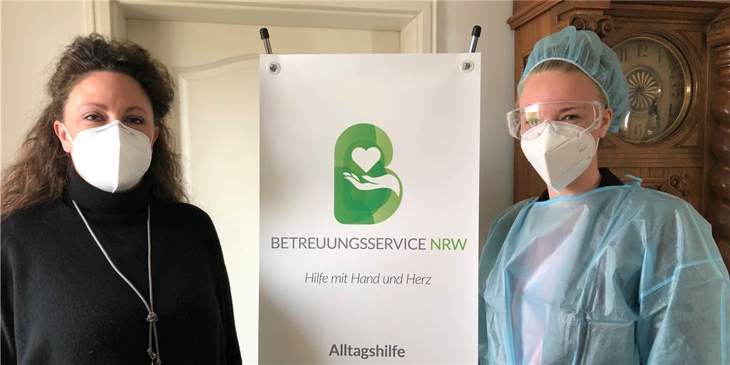 Ilka Mildner und Swantje Verbnik (v.l.) vom Betreuungsservice NRW bieten ab sofort zweimal wöchentlich einen Corona-Schnelltest in Brechten an