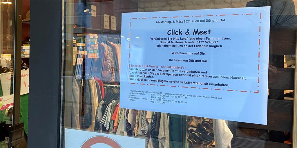 Shoppen mit Termin in Werne: „Das ist besser als nichts.“ Das neue Shopping-Konzept „Click & Meet" erlaubt das Einkaufen in Läden mit einem vereinbarten Termin. Auch „Düt & Dat" in Werne darf seine Türen für Kunden wieder öffnen.