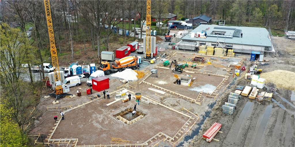 Neue Kita und Wohnungen am Pädagogenweg: So ist der Stand der Arbeiten Eine Kita und Wohnhäuser entstehen auf dem Gelände am Zechenbusch, wo früher einmal die Pestalozzischule gestanden hat.