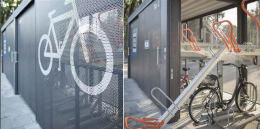 Fahrrad-Parkhaus am Hauptbahnhof: Hier wird bald doppelstöckig eingeparkt Das Parken der Fahrräder erfolgt hier doppelstöckig, und es ist trotzdem nicht allzu schwer, das Rad in die zweite Etage zu befördern.