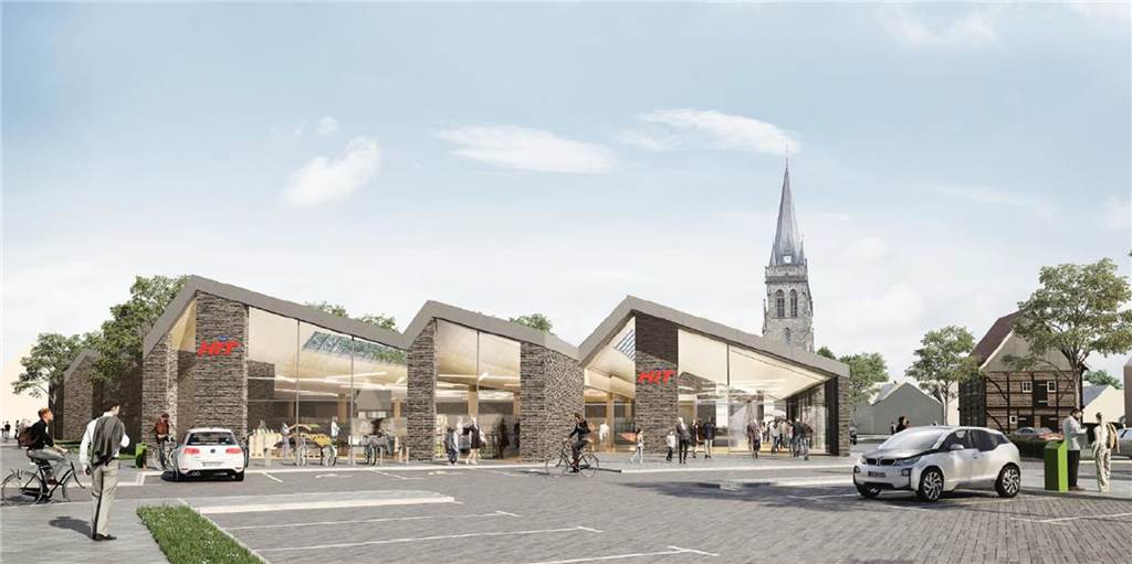 „Vierteljahr verloren“: Baustart von Hit in Ascheberg immer noch im Sommer 2021? So soll der HIT-Supermarkt in Ascheberg aussehen.