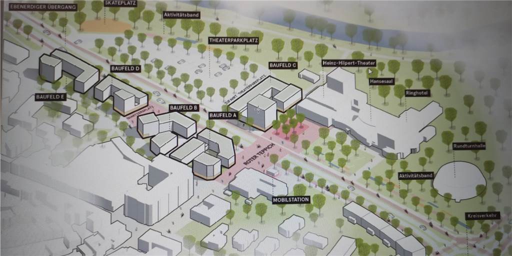 Umbaupläne für Kurt-Schumacher-Straße: Planer tappen in Verkehrsfalle Nach Vorstellung von Raumplanern könnte die Kurt-Schumacher-Straße und ihr Umfeld im Jahr 2050 so aussehen.