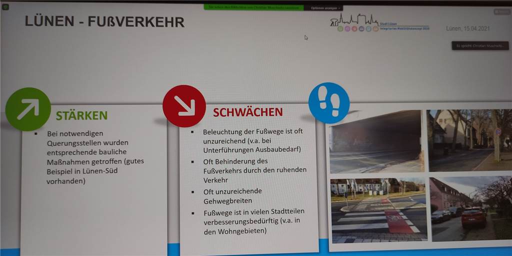 Ohne Bürgerstimmen sind Lüner Verkehrspläne keinen Cent wert Diese Stärken und Schwächen der Verkehrssituation für Lüner Fußgänger hat das Institut „raumkom“ ausgemacht.