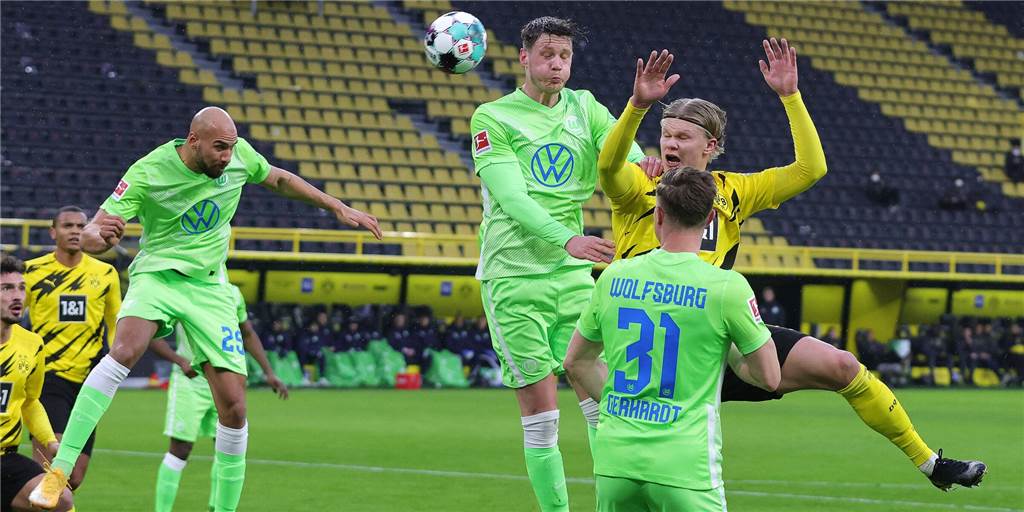BVB gegen Wolfsburg: Scheinwerfer auf Haaland und Weghorst gerichtet BVB gegen Wolfsburg: Scheinwerfer auf Haaland und Weghorst gerichtet
