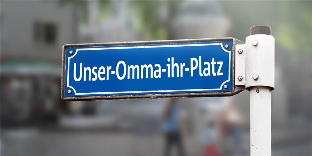 Google Maps: Skurriler Omma-Platz in Dortmunds City existiert doch So wird es nicht kommen, zumindest nicht auf dem Straßenschild. Im Internet aber trägt der Platz diesen Namen.