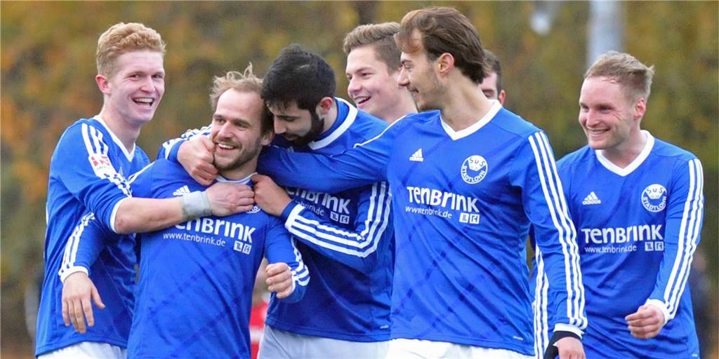 Torjäger seit 2005: Beim SuS Stadtlohn ist einer der klare König Auch von den SuS-Spielern der Saison 2016/17, hier Justus Jaegers, Mario Worms, Cihan Bolat, Stephan Hartmann, Georgios Efthimiou und Michael Roßmöller (v.l.), finden sich einige in der Torjägerliste der letzten 15 Jahre wieder.