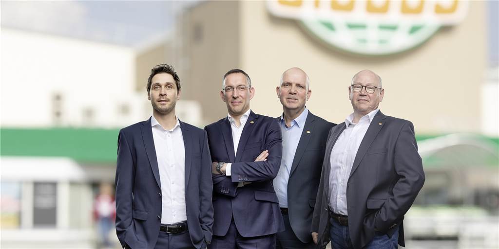 Real-Nachfolger Globus für Tarife kritisiert: Unternehmen nimmt Stellung Der Führungskreis des Unternehmens Globus (v.l.): Matthias Bruch, Jochen Baab, Uwe Wasmer und Thomas Bruch.