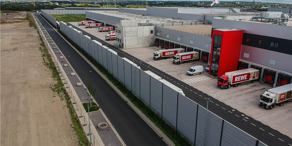 In der Nähe des Rewe-Logistikzentrums wurde der Blindgänger gefunden.