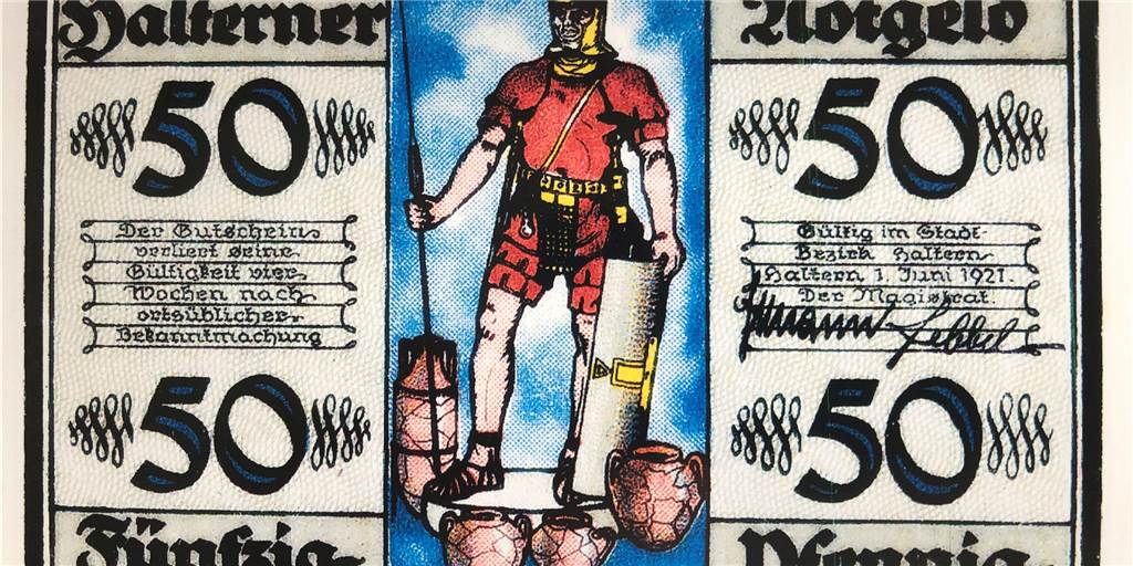 Vor 100 Jahren bezahlten die Halterner mit einer Schattenwährung Vor 100 Jahren bezahlten die Halterner mit einer Schattenwährung