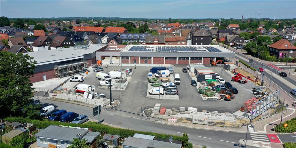 In nur wenigen Wochen sollen Aldi und Rewe an der Kreisstraße eröffnen.