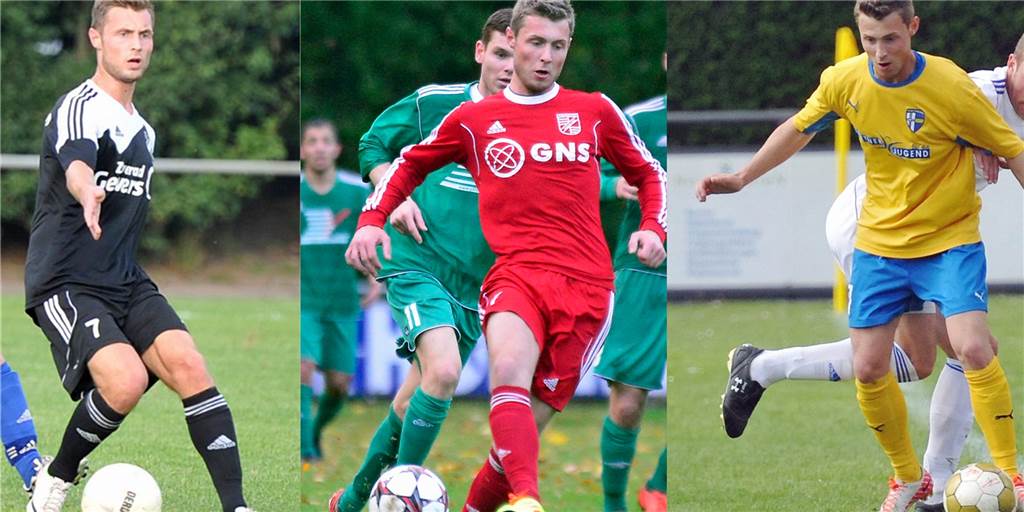 Andere Prioritäten: Alex Edel beendet seine erfolgreiche Laufbahn Neben seinem Heimatklub TuS Wüllen (l.) spielte Alexander Edel auch für Eintracht Ahaus (M.) und die SpVgg Vreden.