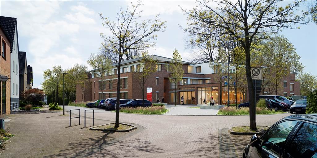 „Fassungslos“: Neubau-Pläne der Caritas kommen nicht gut an in Bork Das Architekturbüro Danne.Linnemannstöns aus Münster hat den Bau in Bork entworfen. So ungefähr soll er sich in den Ort einfügen.