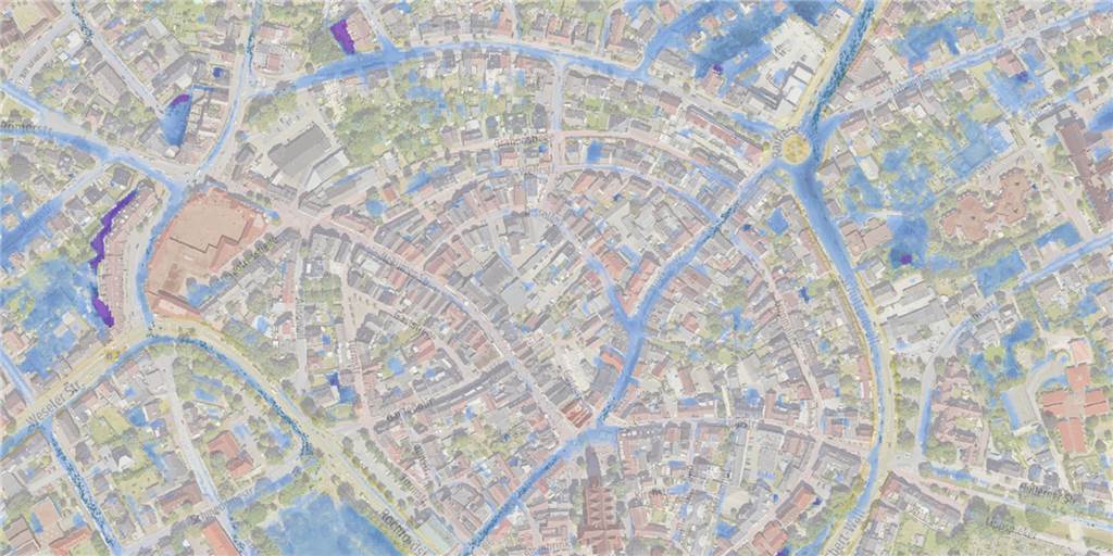 Wie sicher ist mein Haus bei Starkregen? - Neues Info-System in Haltern Das Auskunftsinformationssystem zeigt die Schwachstellen im Stadtgebiet bei Starkregenereignissen an.