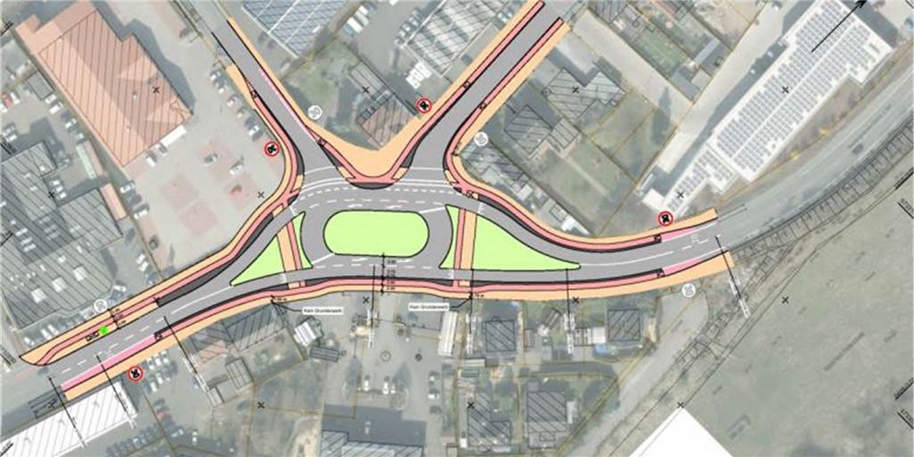 Wender und Radweg an Recklinghäuser Straße: Stadt schürt neue Hoffnung So soll der Wender aussehen. Die Radwege an der Recklinghäuser Straße werden dabei besonders geschützt.