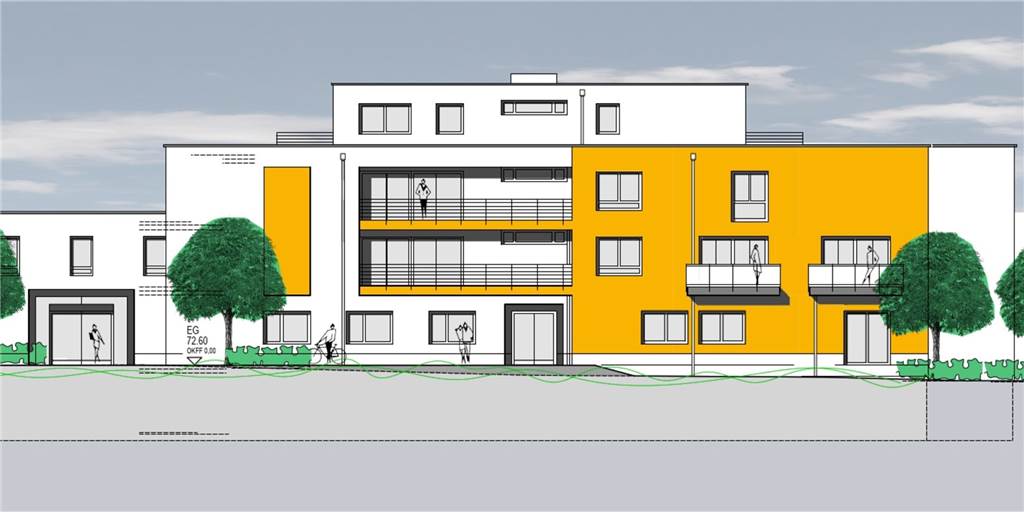 Neue Senioren-Wohnungen und Wohngemeinschaften: Baustart im Juli Der Neubau umfasst sechs Service-Senioren-Wohnungen und zwei Wohngemeinschaften.