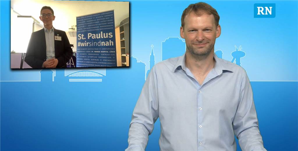 Fusion der Krankenhäuser: Klinikum-Geschäftsführer erinnert sich an den Anfang Klinikum-Geschäftsführer Axel Weinand (l.) im Gespräch mit RN-Chefreporter Daniel Claeßen.