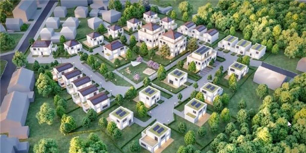Neubaugebiet mit bis zu 40 Wohneinheiten wird immer konkreter So könnte es eines Tages in Dingen zwischen Schieferbergstraße und Dingener Straße auf dem alten Zechengelände der früheren Schächte IV/V der Zeche Schwerin aussehen.