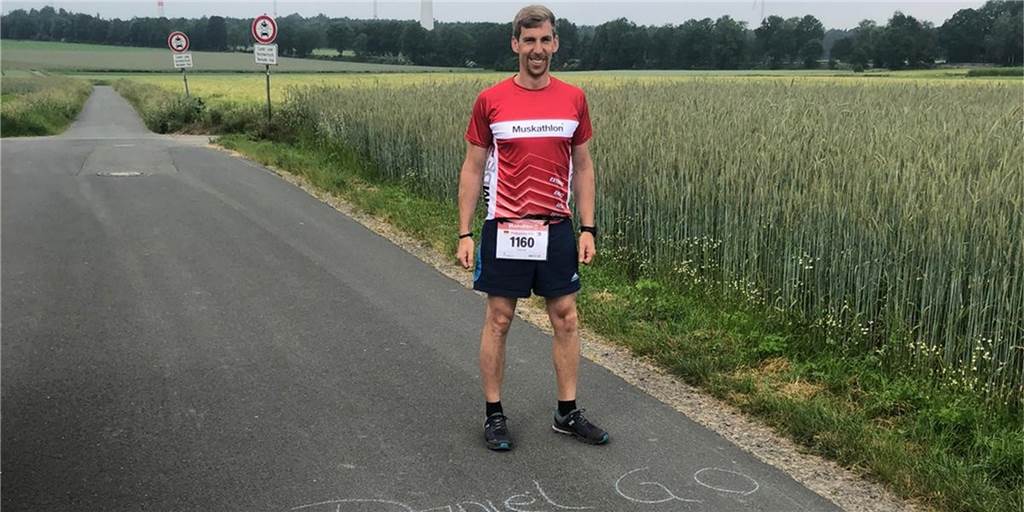 Bestwert um 10 Kilometer übertroffen: Sythener glänzte bei Spendenlauf Daniel Timmer ist beim Muskathlon über sich hinaus gewachsen.