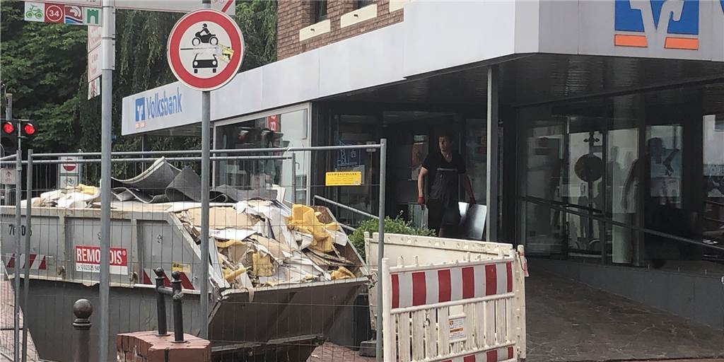 Halterner Volksbank-Filiale am Merschtor ist zurzeit große Baustelle Halterner Volksbank-Filiale am Merschtor ist zurzeit große Baustelle