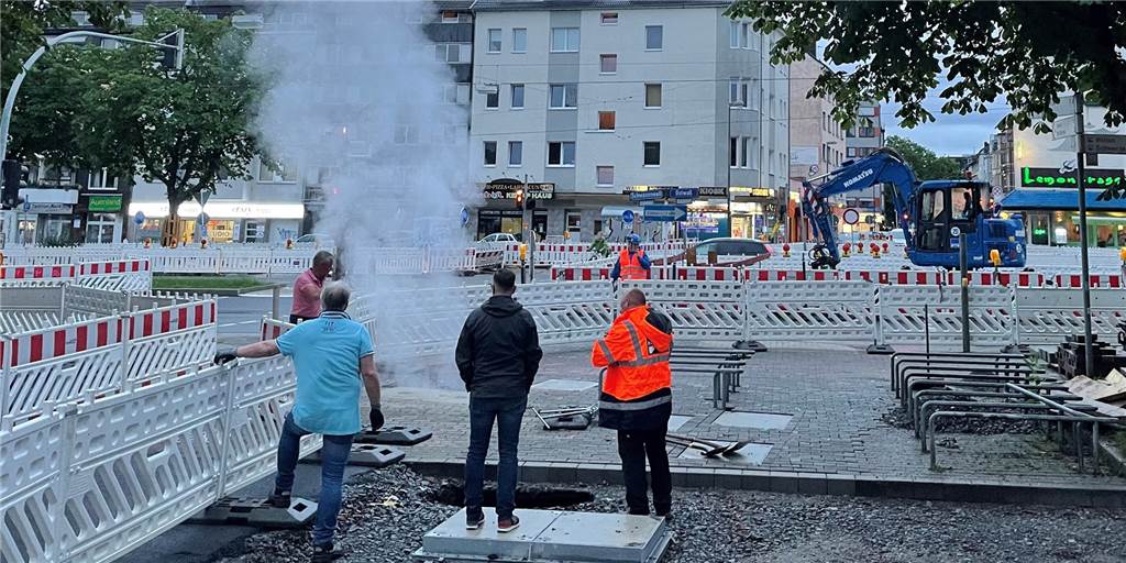 Auch die DEW-Baustellen wurden vom Unwetter getroffen.