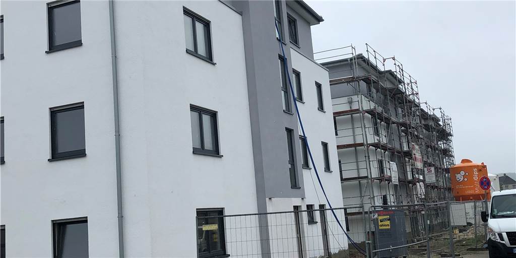 Annabergstraße: Investor plant weitere Häuser - Stadt Haltern lehnt ab Das erste Haus an der Annabergstraße, wo insgesamt 40 Wohnungen entstehen, ist bald bezugsfertig.