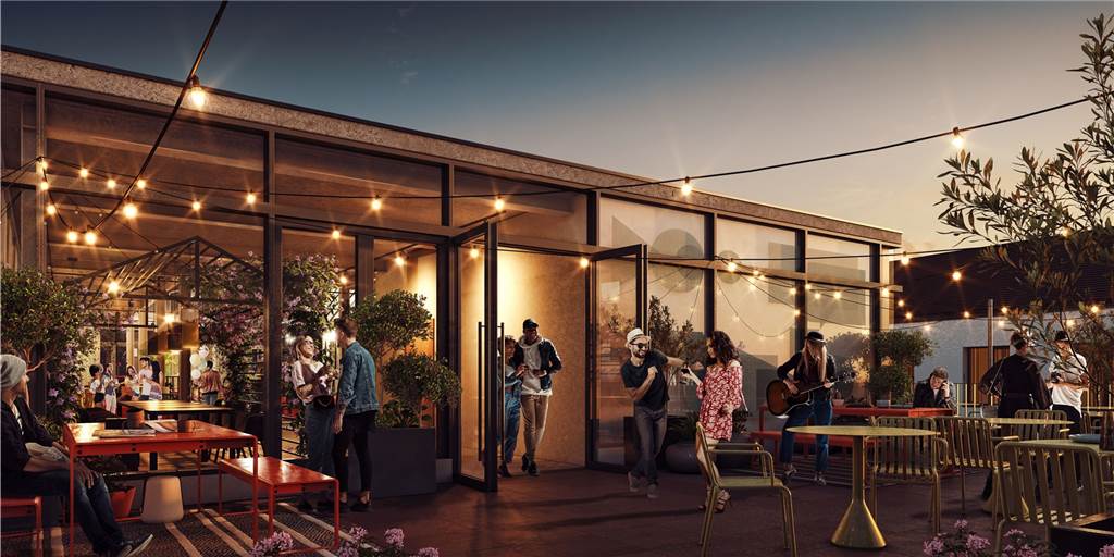 Teure Studentenapartments – Dortmund braucht mehr davon So soll es bald in der obersten Etage des BaseCamps aussehen. Dort entsteht eine Bar mit Dachterrasse.