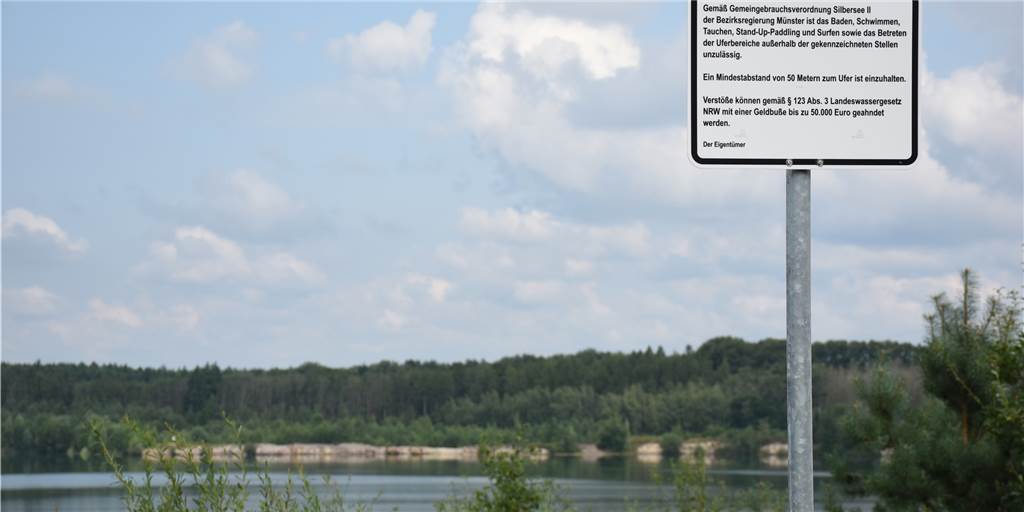Schilder und Sicherheitsdienst gegen illegales Baden am Silbersee II Schilder und Sicherheitsdienst gegen illegales Baden am Silbersee II