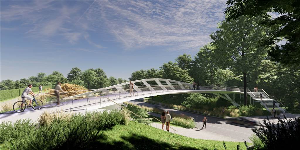 Neue Lippe-Brücken in Lünen: So soll das Bauwerk aussehen So sieht der Siegerentwurf zu der „Lippe-Brücke“ für den IGA-Radweg zwischen Lüner und Bergkamen aus.