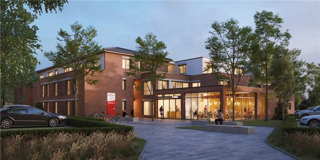 Selm bekommt die fehlenden 13 Plätze in der stationären Altenpflege So könnte das Seniorenzentrum am Marktplatz in Bork aussehen, das der Caritasverband plant.