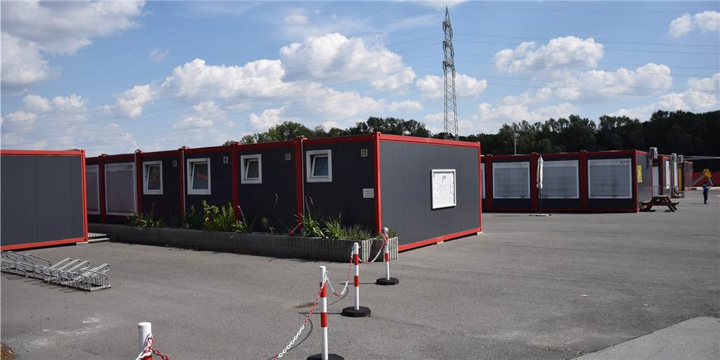 Die Flüchtlingsunterkunft in Selm könnte im Ernstfall weitere Menschen aufnehmen.
