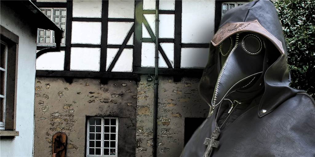 Schlimmer als Corona: Diese Krankheit riss einst Hunderte Werner in den Tod Ein Pestdoktor vor dem Werner Pesthäuschen. In den Schnabelmasken hatten die Ärzte in Essig und Kräuter getränkte Säckchen, die sie vor einer Infektion schützen sollten.
