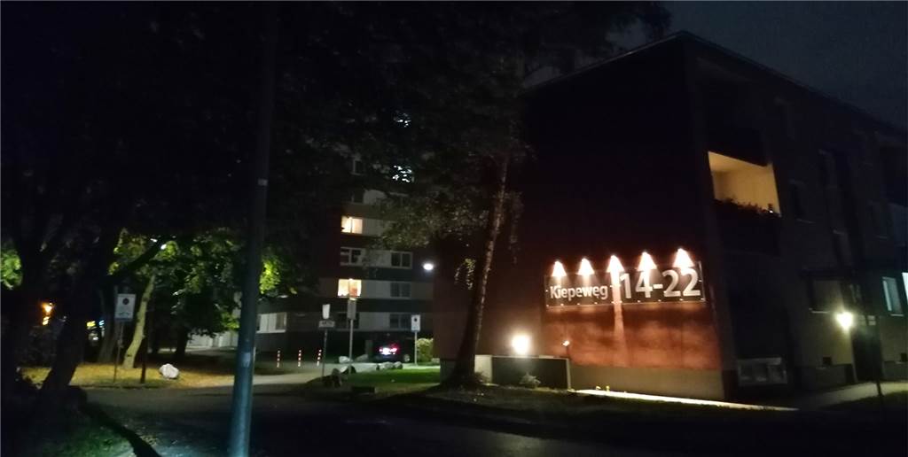 Die Baumgruppe mit der defekten Leuchte zwischen den Hausnummern 4 und 14 war am Dienstagabend (14.9.) noch ein Angstraum.