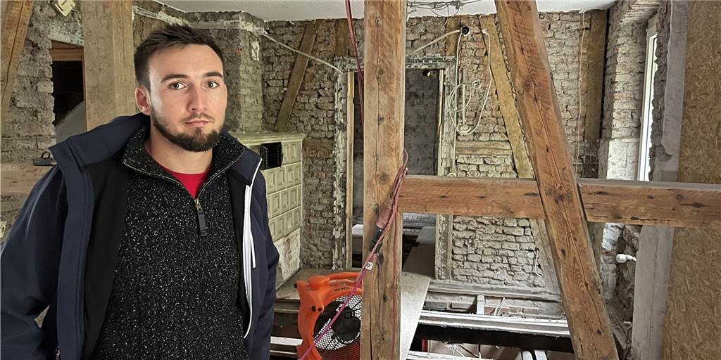 Das Haus von Dominik Fischer in Hagen ist nach dem Unwetter noch immer unbewohnbar.