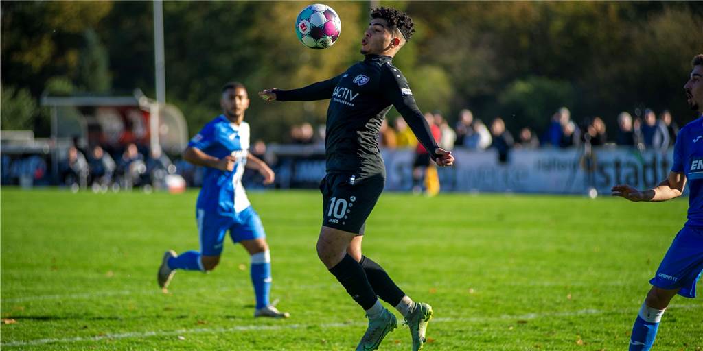 Kiyan Gilani war einer der aktiveren Spieler im Halterner Mittelfeld. 