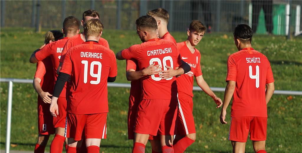 Torjubel bei RW Unna: Tim Richter besorgte zwischenzeitlich das 2:1 für die Kreisstädter gegen den SSV Mühlhausen II.