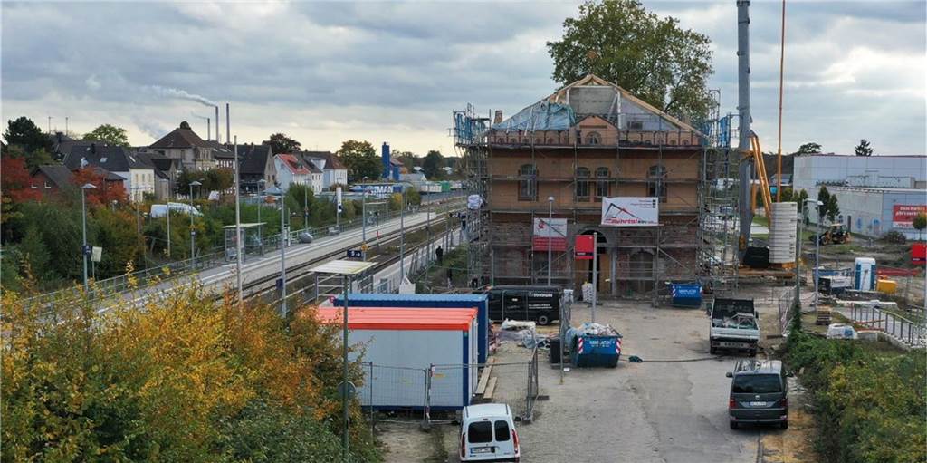 Bahnhofsumbau in Dorsten - ein Blick hinter verrammelte Türen (mit Video) Blick von der Nordseite auf die Bahnhofsbaustelle.