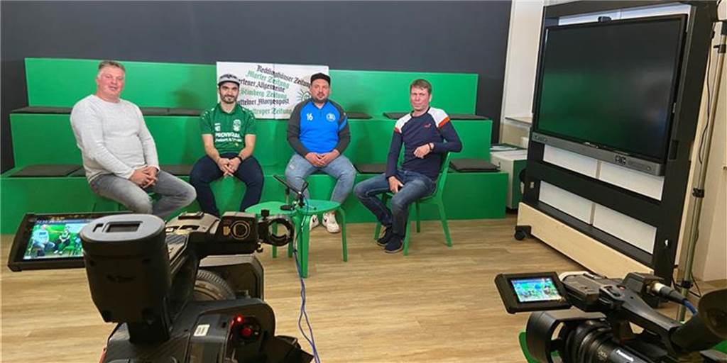 Hertener Derby: „Es wird emotional, aber nicht unfair“ Beim Sporttalk zum Hertener Derby: (v.l.) Henry Schoemaker, Nikolaos Triantafillidis, Kevin Korinth und Sebastian Schneider.
