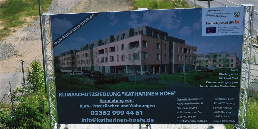 In Halterns neuem Quartier Katharinenhöfe steht der Baustart kurz bevor Der Halterner Ortsteil Hamm-Bossendorf wächst um ein neues Quartier. Baustart von zwei der sechs Häuser soll in Kürze sein.