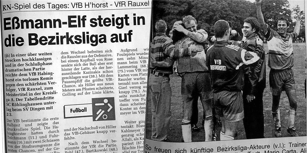 Der Weg zum Klubheim des VfB Habinghorst war tagelang blau und weiß Der Weg zum Klubheim des VfB Habinghorst war tagelang blau und weiß
