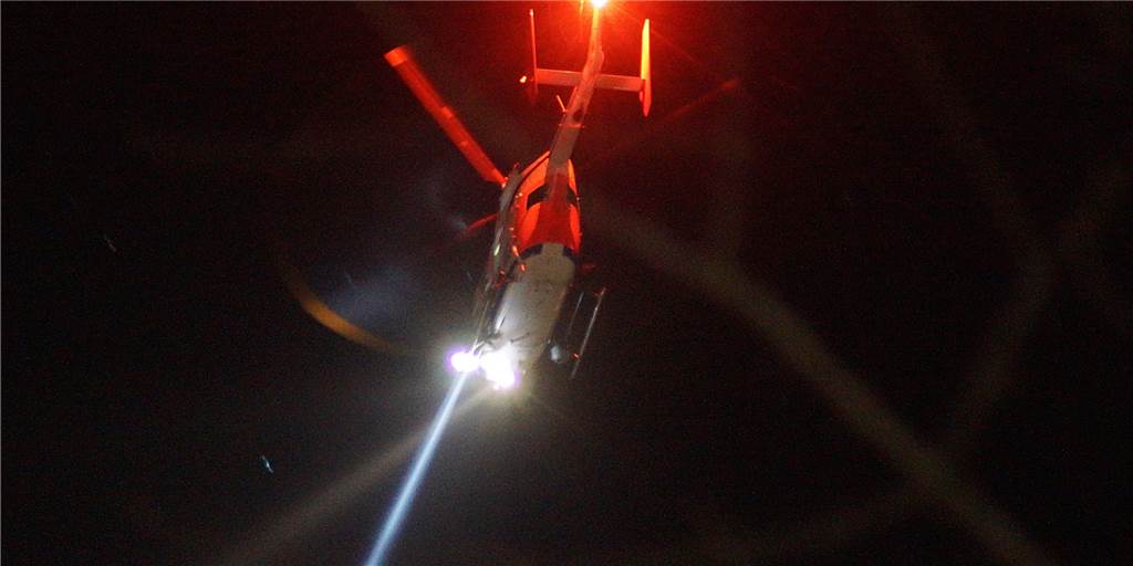 Die Polizei war mit einem Hubschrauber über Herten im Einsatz.