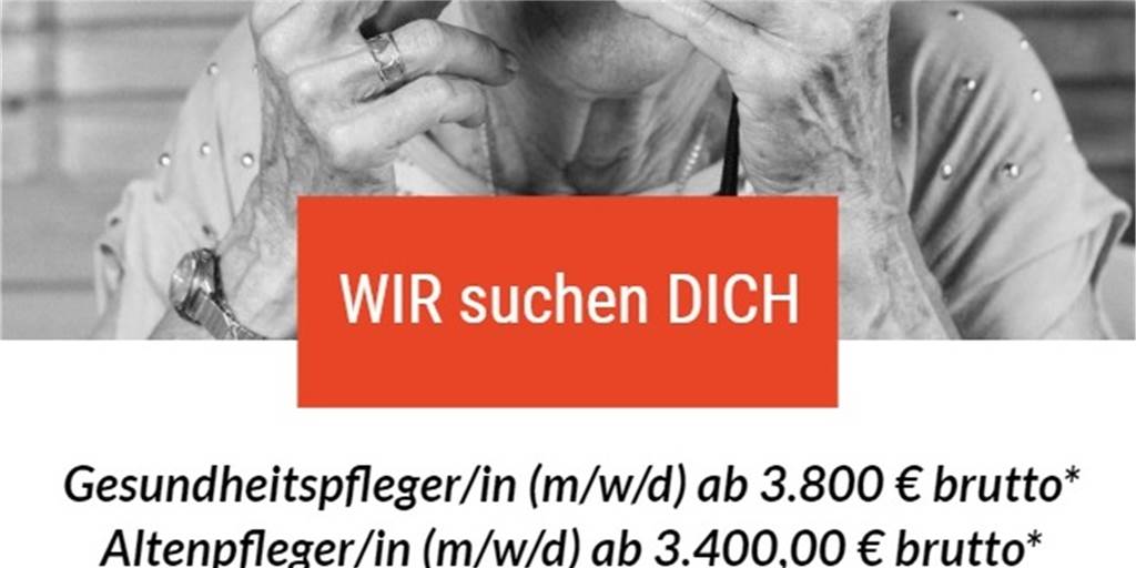 Castrop-Rauxeler Zeitarbeits-Firma lockt Pflegekräfte mit hohen Löhnen Mit diesem Flyer wirbt die K&M Experts GmbH in Castrop-Rauxel um Pflegekräfte.