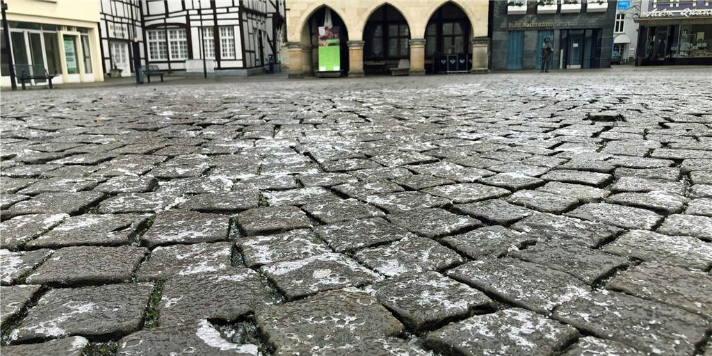 Eisflächen sind auf dem Marktplatz in Werne um Silvester rum eher nicht zu erwarten.