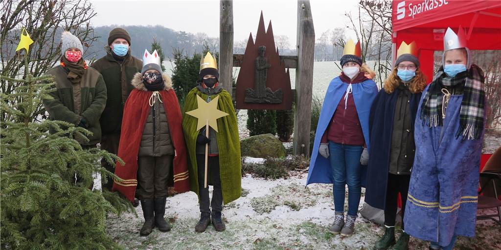 Sternsinger kamen vom Morgenland direkt zu den Schermbecker Segensinseln Sternsinger in Üfte