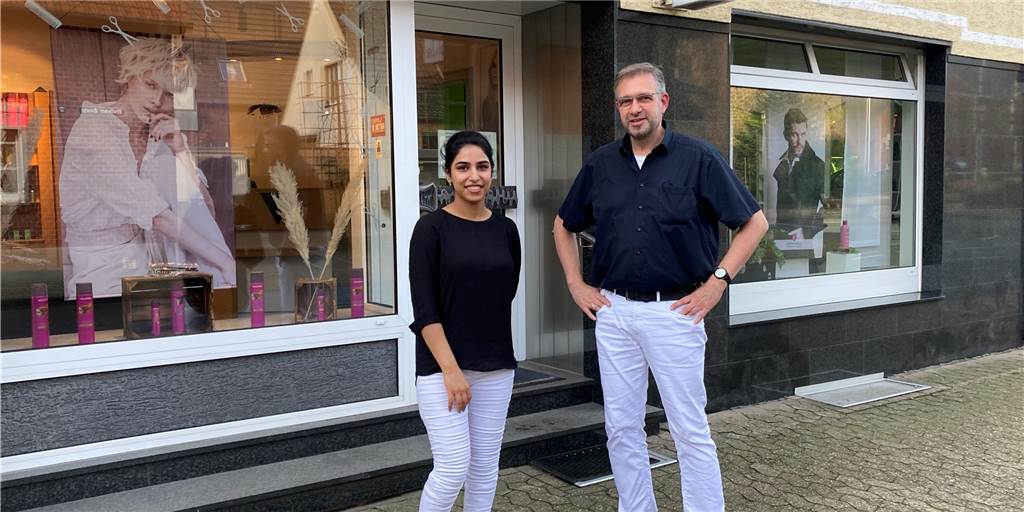 Von Afghanistan nach Lembeck: Integration fand auch im Friseursalon statt Farzaneh Maleki und Stefan Bohle