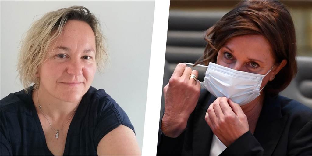 Lehrerin und Mutter: Alexandra Tobüren (50) startet Corona-Appell an Ministerin Alexandra Tobüren aus Dortmund (l.) hat sich in einem Brief an Schulministerin Yvonne Gebauer gewandt.