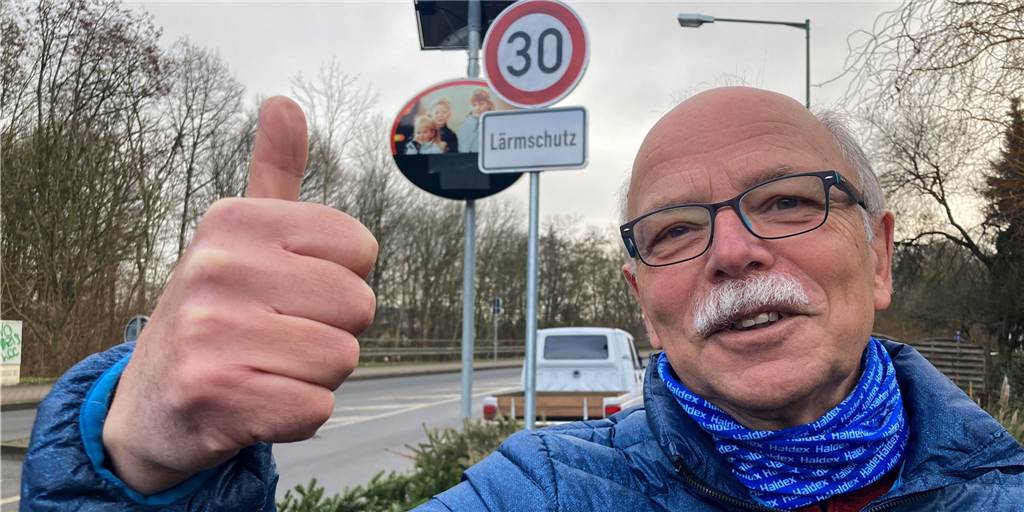 Martin Weiberg wohnt an der Bebelstraße und ist erleichtert über die Lärmreduzierung seit der Einführung von Tempo 30.