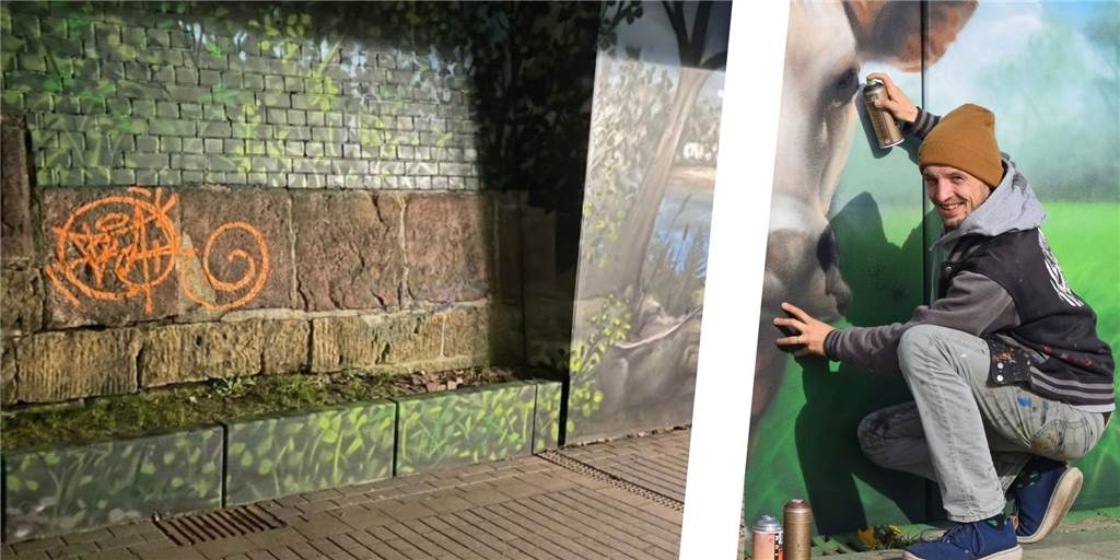 Graffiti an Unterführung zum zweiten Mal beschmiert – Künstler: „Novum für uns“ Die zweite Schmiererei innerhalb kurzer Zeit an der Unterführung "See schlägt Wellen". Ein Novum für Künstler Jarek Masztalerz.