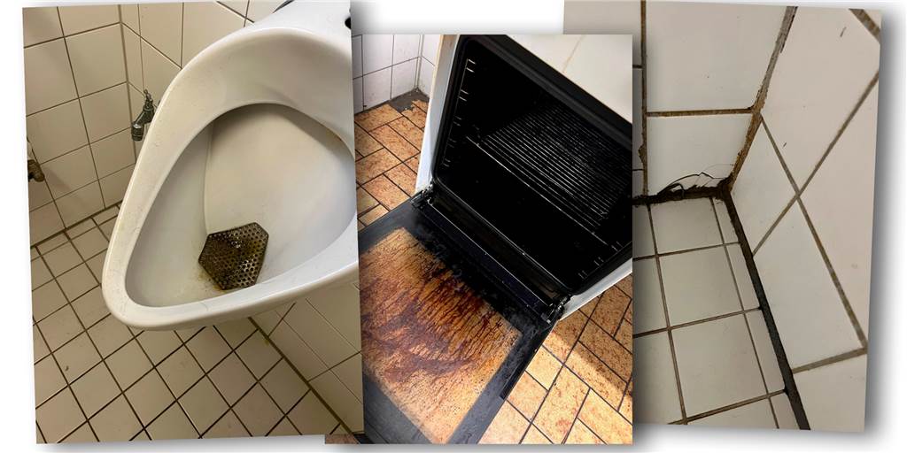 Schimmel in Gefängnis-Dusche: Häftling ekelt sich in JVA Castrop-Rauxel WCs, Backofen, Duschen: In keinem guten Zustand sind diese Dinge in dem Trakt, aus dem uns ein Inhaftierter aus Ickern diese Fotos zusendete.